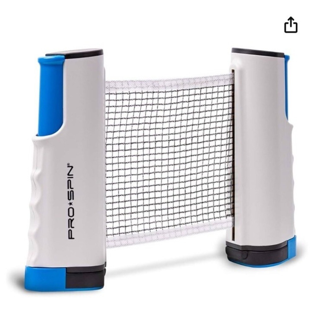 Pro-Spin Table Tennis Retractable Net with Mesh Bag 2 Paddles 3balls NWT